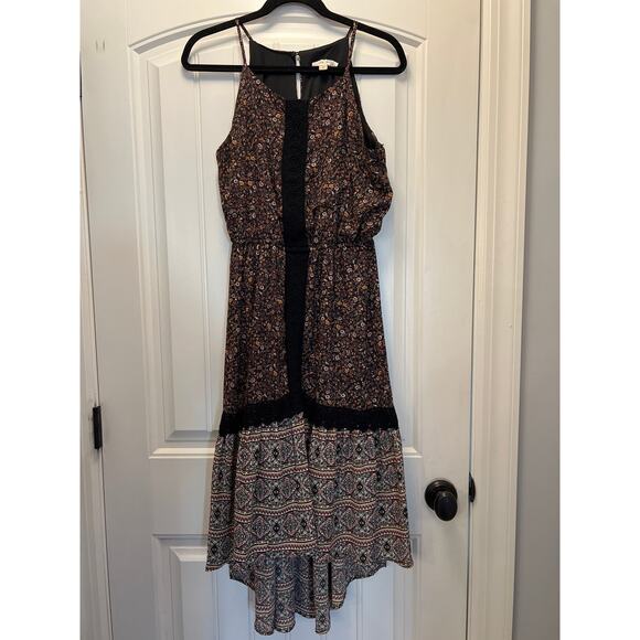 Knox Rose Women’s Sleeveless High Low Hem Boho Floral Dress Size M Multicolor - Picture 2 of 6